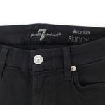 7 For All Mankind  B(air) Black Denim The Ankle Skinny Women's Size 25 Photo 6