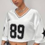 Cropped White Football Jersey 89 Photo 2