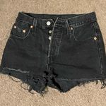 Levi's Original 501 High Waisted Black Jean Shorts Photo 5