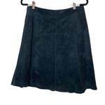 White House | Black Market  Suede A-Line Skirt‎ Size 10 Black Panel Western Hippie Photo 0