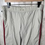 EXPRESS Vintage Y2k  Cream‎ Red Stripe Sweat Pants Wide Leg Womens Medium Photo 2