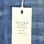 Risen  High Rise Basic Capri Jeans Size 3XL NWT Dark Stretch Distressd Hem Photo 11