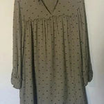 ZARA Mini Tunic Dolman Dress Boho Green Pullover Long Sleeve Size M Medium Twee Photo 0