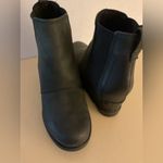 Sorel Women's Black leather platform Joan of Arctic wedge boots boots size 6 Photo 8