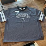 Anthropologie NWT  x The Wild Collective Sparkle Yankees MLB Jersey Tee Photo 3