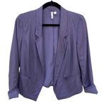 Frenchi Open Front Blazer Cardigan Womens Small Lavender Lightweight Rayon Purple Photo 0