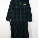 Youk Shim Won World Blue/Green Plaid Jacket Dress Size Free Photo 0