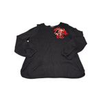 The Limited  NWT Black Red Floral Cotton Blend Sweater XL $89 Whimsygoth Photo 3