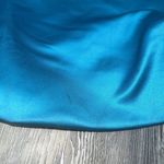 Sherri Hill  Prom Dress Size 4 Strapless Gold Beaded Turquoise Blue Mermaid Train Photo 8