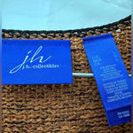 JH Collectibles Burnt Orange Knit Cardigan Ribbed Trim Size Large New With Tags Photo 2