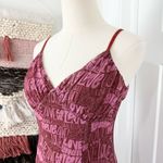 Urban Outfitters LOVE Ruched Mesh Midi Dress Y2K Burgundy Pink Sz M Photo 4