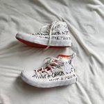 Converse  Chuck Taylor white orange and black high tops Photo 2