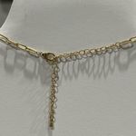 Gold tone paper clip necklace with‎ M charm Photo 2