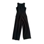 Romeo + Juliet Couture  Black Crop Leg Button Jumpsuit Size Medium Photo 4