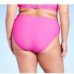 Wild Fable Women's Mid-Rise Full Coverage Bikini Bottom - ™ Pink 1X NWT Photo 1