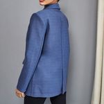 ✨HP✨Lapel Neck Split Back Blazer✨ Blue Size M Photo 5