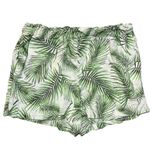 Sigrid Olsen  Palm Frond Elastic Waist Linen Blend Shorts Size Large Photo 1