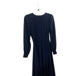 Lulus  Navy Blue Wrap Maxi Dress Long Sleeve Button Cuff Formal Evening Size XS Photo 5