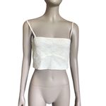 ZARA NWT White Thick Lace Crop Top Photo 1