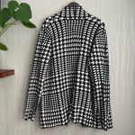 Houndstooth Cardigan Sweater Size 3X Black Photo 4