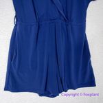 New! 1.STATE Women's Cuffed Sleeve Romper Blue,‎ size L Blue Size L Photo 3