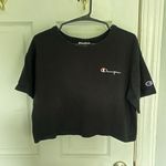 Champion Black Cropped  Tee Photo 0