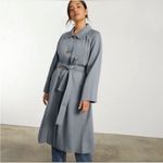Everlane  The Gathered Drape Trench Coat in Grey Small Photo 2
