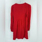 Maje  Rimine Jaquard Red Mini Dress Size 2 - Medium Photo 2