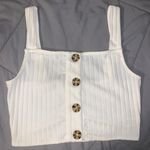 Honey Belle White Crop Tank Top  Photo 1