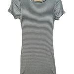 Brandy Melville Black White Cotton Stripped Ribbed Bodycon Mini T-Shirt Dress OS Photo 0