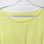 Talbots T by  cotton linen blend striped neon yellow t-shirt size XS Photo 2