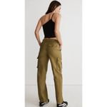 Madewell Garment-Dyed Low-Slung Straight Cargo Pants in Classic Olive Size 27 Photo 2