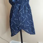 J for Justify  Navy Blue Arrow Business Casual Blouse Photo 2