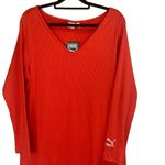 Puma New  Classic Ribbed Bodycon Dress Poppy Red Plus Size 2X Photo 3
