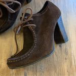 Ralph Lauren Lauren  Brown Suede Denver Wedge Booties - Size 5.5 Shoes Photo 1