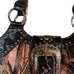 Montana West  Leather Studded Bling Buckle Top Handle Zip Handbag Stylish Camo Photo 4