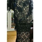 NWOT 3 Piece Black lace shirt, skirt / beige insert Cami size Medium Photo 2