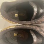 Michael Kors Women Scotty Lace Up Casual And Fashion Sneakers Size 8 Brown Gold Photo 11