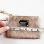 Michael Kors Metallic Leather Wristlet Wallet Rose Gold Pink Photo 2