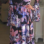 Maaji Rapsodia +  Midnight Blossoms Beaded Maxi Dress Size Medium Photo 0