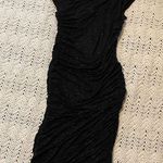 Bailey 44 Skinny Bunny Shirred Bodycon Midi Dress Black Speckle (Small) Photo 0