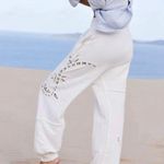 Free People joggers.   White.  Lace. Small Photo 0