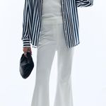 Commense Shift Stripe Turndown Collar Shirt Size S NWOT BLUE/White stripped. Blue Photo 3