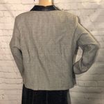 Vintage 1990s Y2K Dress.com Houndstooth Check Blazer Medium? Black Photo 5