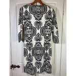 J. McLaughlin  Catalina Cloth Dress Women Small Print Stretch Preppy Wedding Guest Photo 2