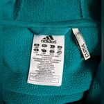 Adidas Fleece Climawarm Hoodie w Full Zip Drawstring Hood Women’s Lg Teal Blue Photo 13