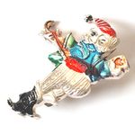 Vintage Dainty Santa Elf Christmas Holiday Pin Brooch Stocking Stuffers Red Photo 2