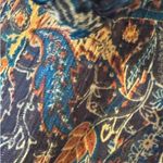 ZARA  Baby Doll Mini Boho Dress metallic accents festival L paisley Wimsigoth Photo 4