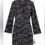 NWT Sünde Long Jacket Black & White Geometric Swirl Shapes Designer Upscale sz8 Size 8 Photo 0
