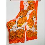 American Vintage Vintage Pumpkin White Ghost Ghoul Happy Smile Halloween Scarf Tie Photo 0